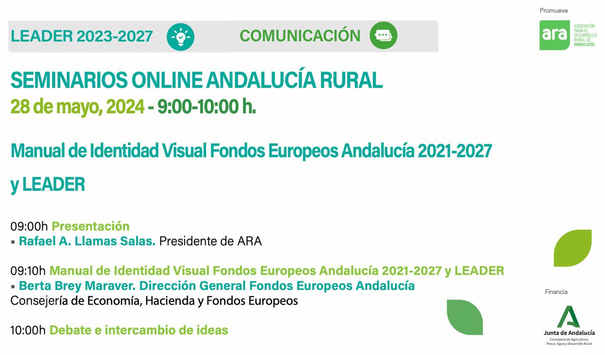 Manual de Identidad Visual Fondos Europeos Andalucía 2021-2027 y LEADER