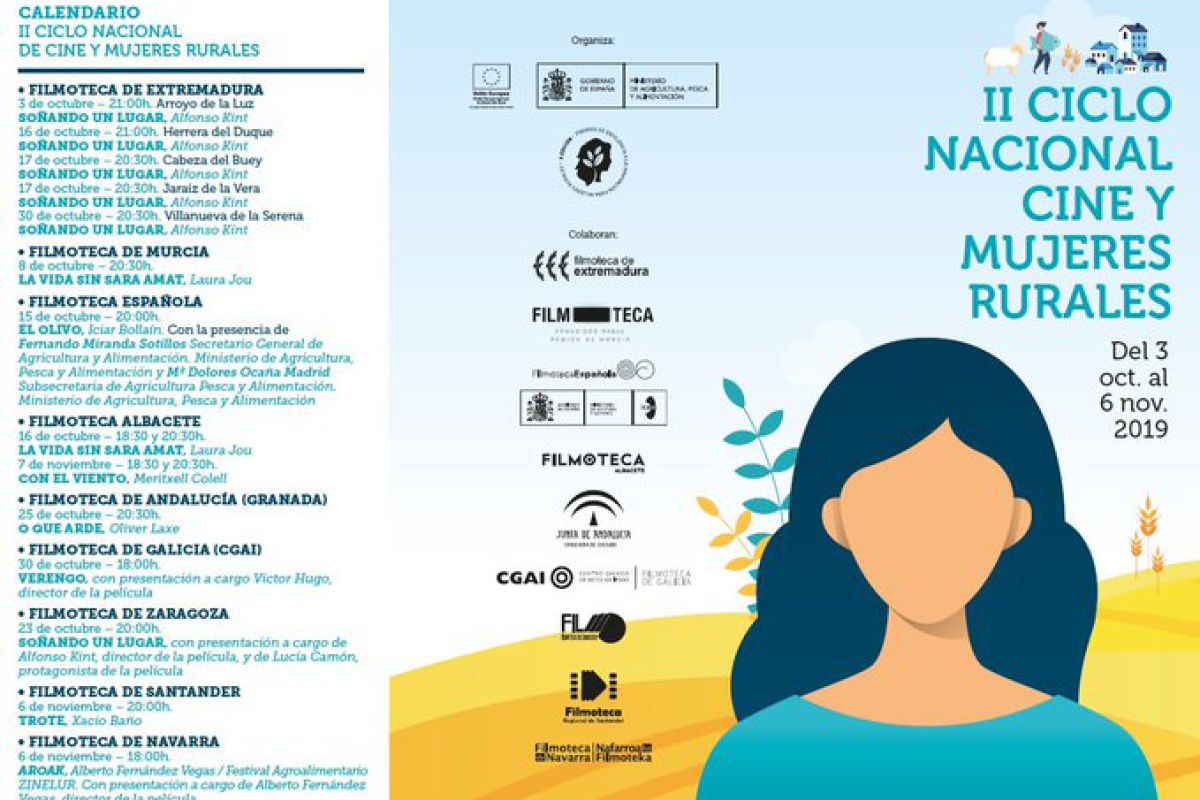 El Ministerio de Agricultura, Pesca y Alimentación organiza el II Ciclo Nacional Cine y Mujeres Rurales con proyecciones en 9 autonomías, entre ellas, Andalucía