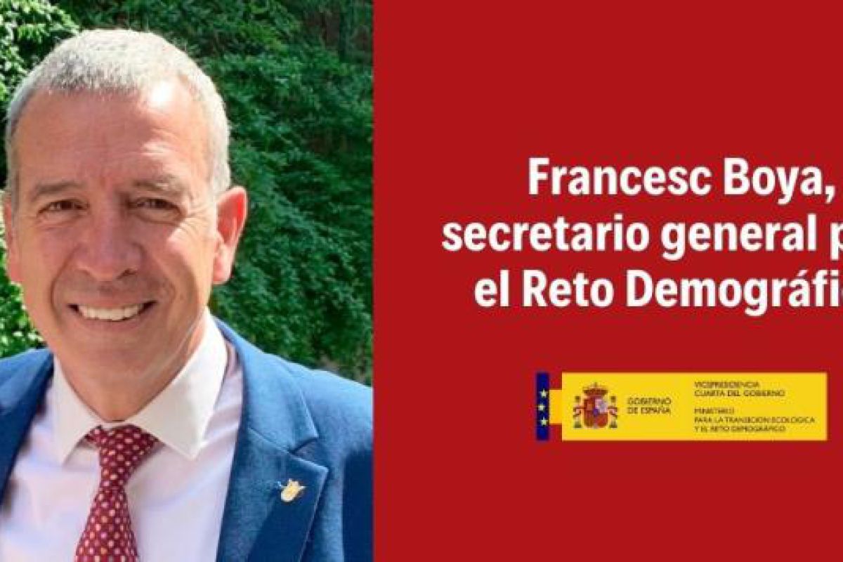 El Consejo de Ministros nombra a Francesc Boya secretario general para el Reto Demográfico