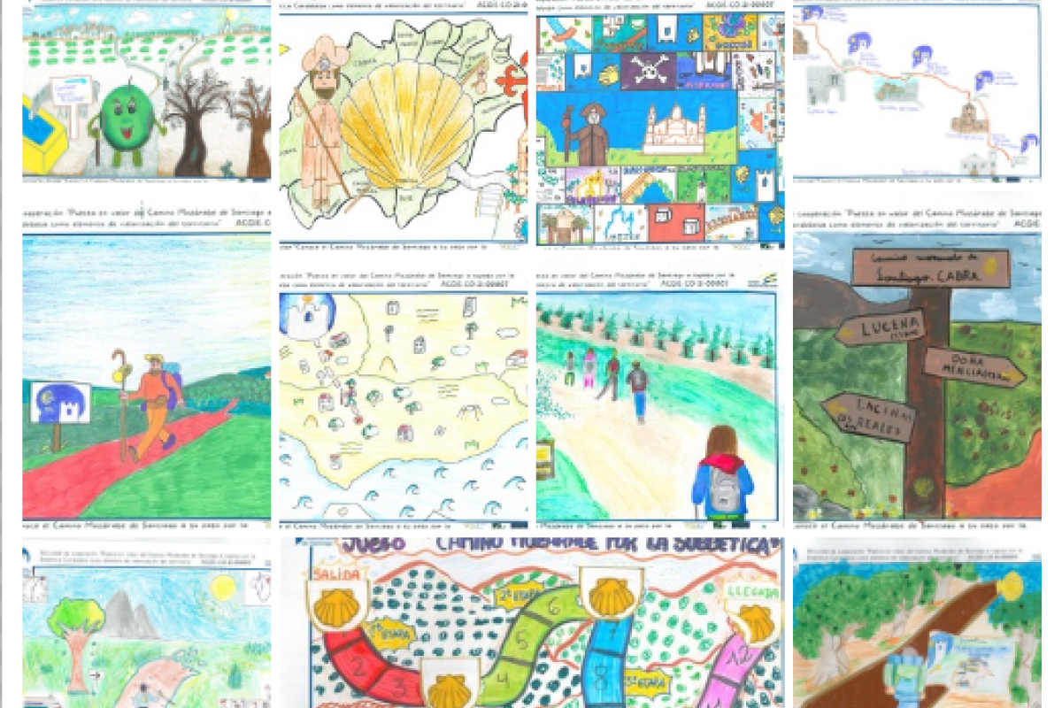 Cerca de 300 dibujos participan en el concurso escolar Camino Mozárabe de Santiago a su paso por la Subbética