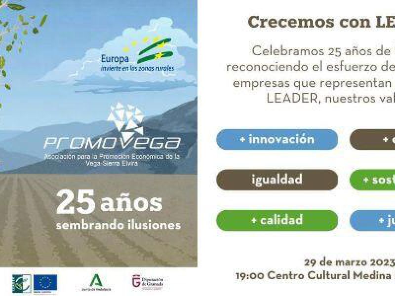 El GDR Vega-Sierra Elvira celebra su aniversario reconociendo a empresas y entidades LEADER del territorio