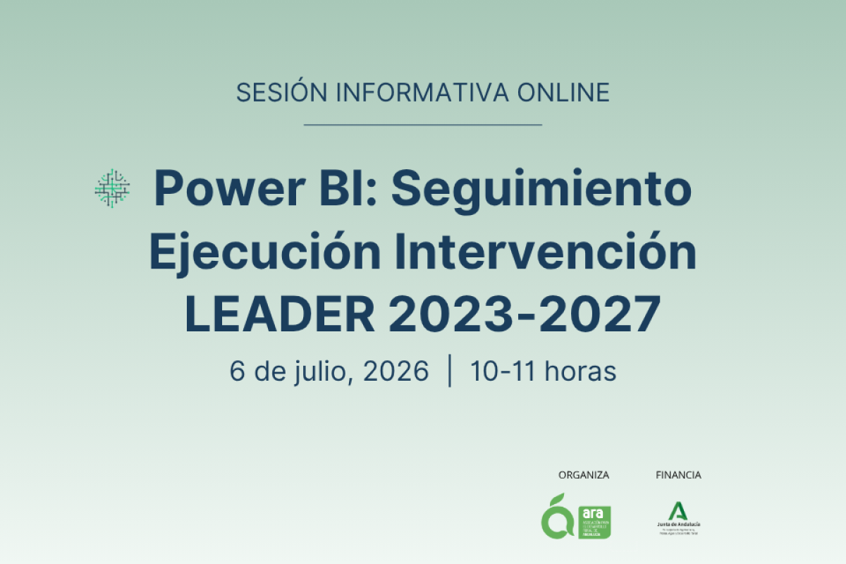 Sesión informativa POWER BI. Seguimiento ejecución intervención LEADER 2023-2027
