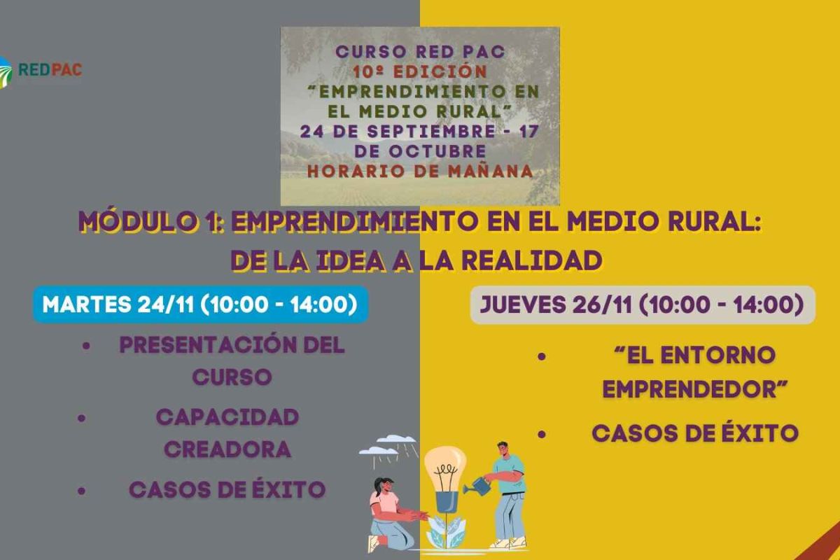 Red PAC: cursos de emprendimiento en el medio rural