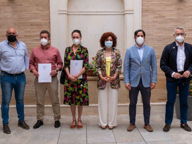 Diputación de Huelva y los 5 GDR de la provincia suscriben los convenios de colaboración de las becas HEBE Primera Oportunidad 2021