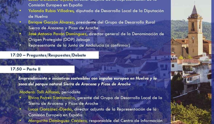 La Comisión Europea llega a Sierra de Aracena y Picos de Aroche con su gira “Las plazas de Europa”