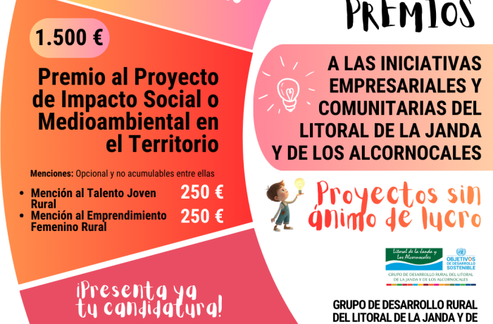 Litoral de la Janda y de Los Alcornocales lanza los I Premios a Iniciativas Empresariales y Comunitarias para dar voz al territorio