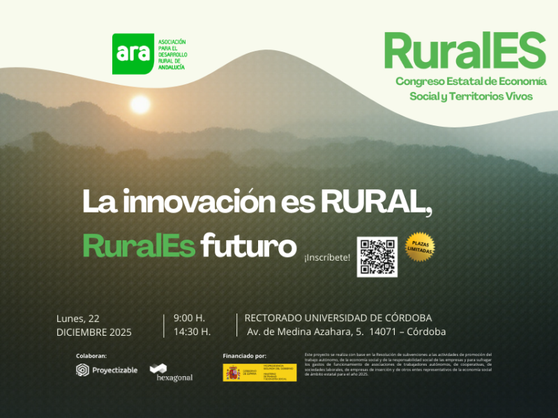 ARA organiza el Congreso RuralES sobre Economía Social y Territorios Vivos en Córdoba