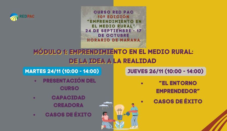 Red PAC: cursos de emprendimiento en el medio rural