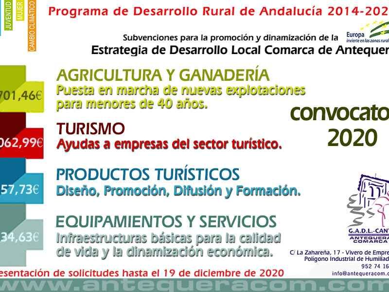 Abierta la convocatoria LEADER del GDR Antequera con 460.000€ en ayudas