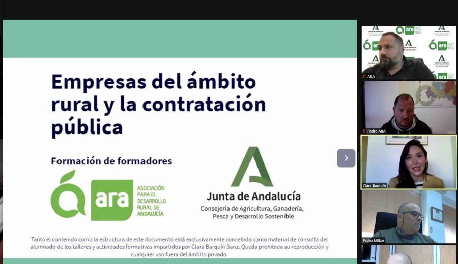 Los GDR de Andalucía se forman para facilitar a las empresas rurales que accedan al mercado de la Contratación Pública
