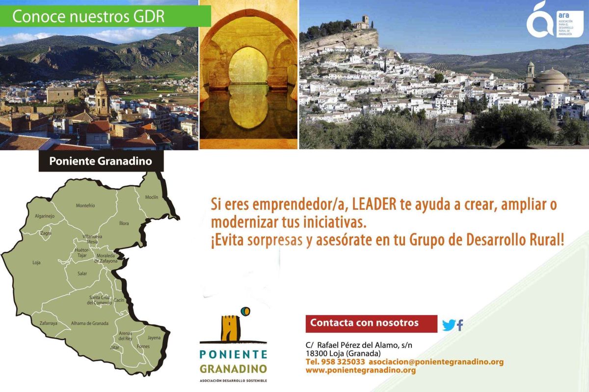 Comienzan a llegar las primeras ayudas LEADER 2014-2020 a los emprendedores rurales del Poniente Granadino