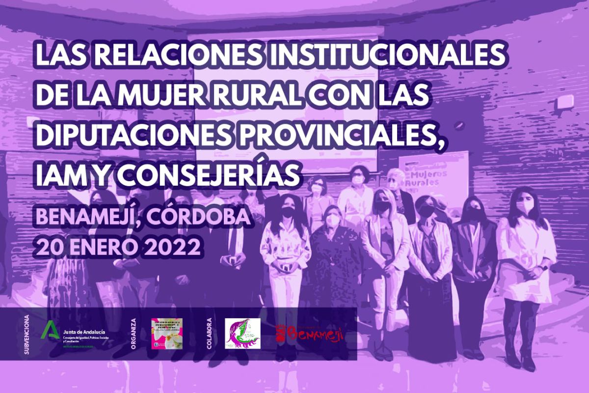 Jornada semipresencial: “Las relaciones institucionales de la mujer rural con las Diputaciones provinciales, IAM y Consejerías”