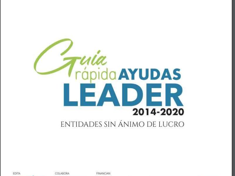 READER edita una “Guía rápida” sobre las Ayudas LEADER para entidades sin ánimo de lucro