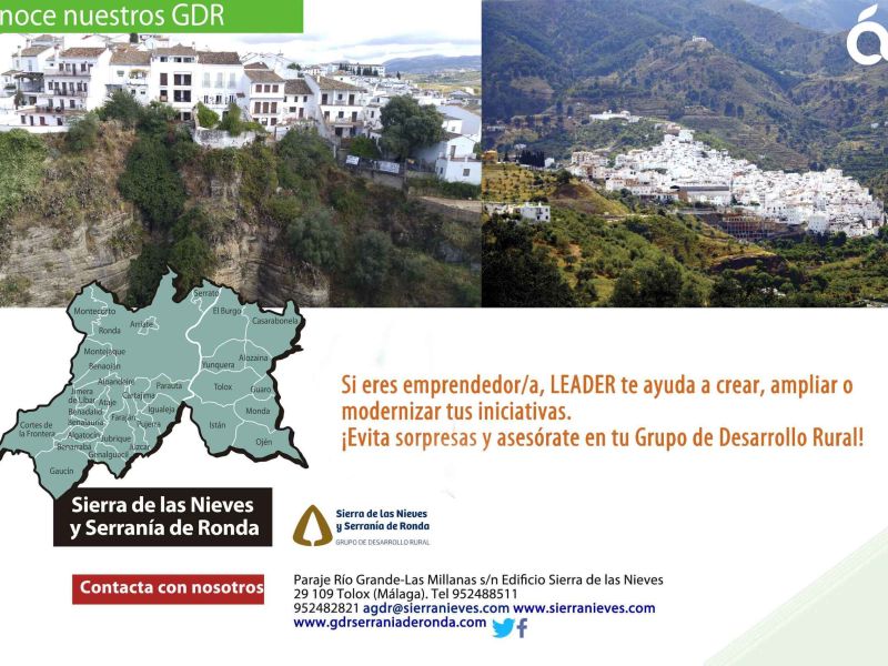 Sierra de las Nieves y Serranía de Ronda, unidos por un Grupo de Desarrollo Rural