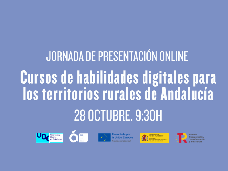 Presentación online “Cursos de habilidades digitales para los territorios rurales de Andalucía”