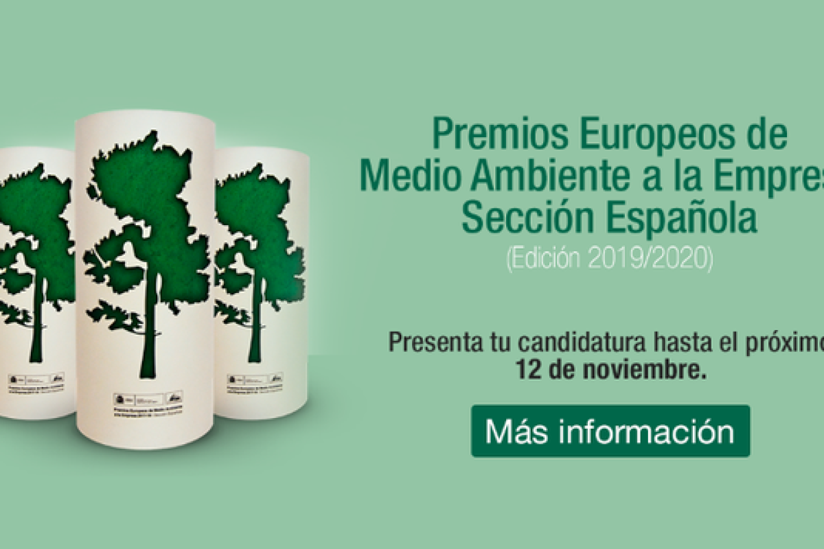Abierto el plazo para presentar candidaturas a la sección española de los Premios Europeos de Medio Ambiente a la Empresa, que coordina la Fundación Biodiversidad