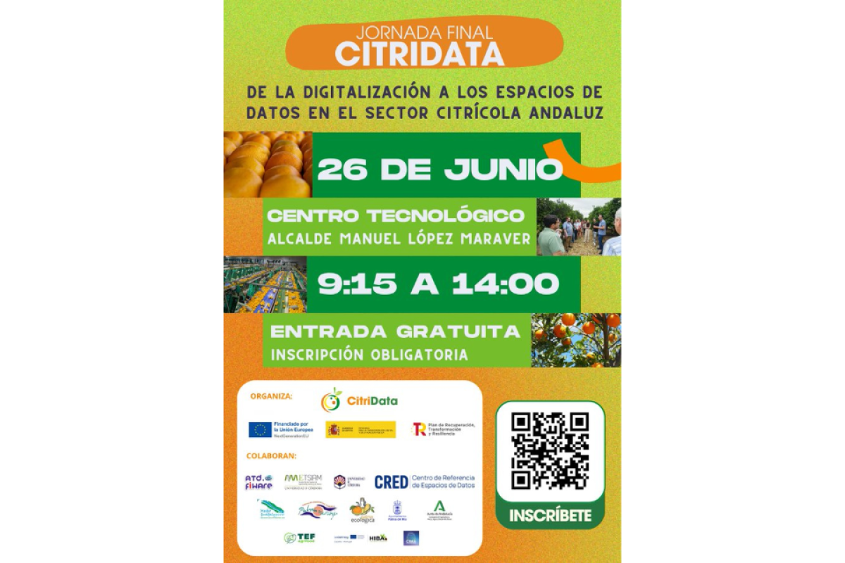 CitriData celebra en Palma del Río una jornada final sobre digitalización y espacios de datos en el sector citrícola andaluz