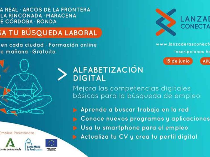 Andalucía contará en junio con siete proyectos de Alfabetización Digital para la búsqueda de empleo