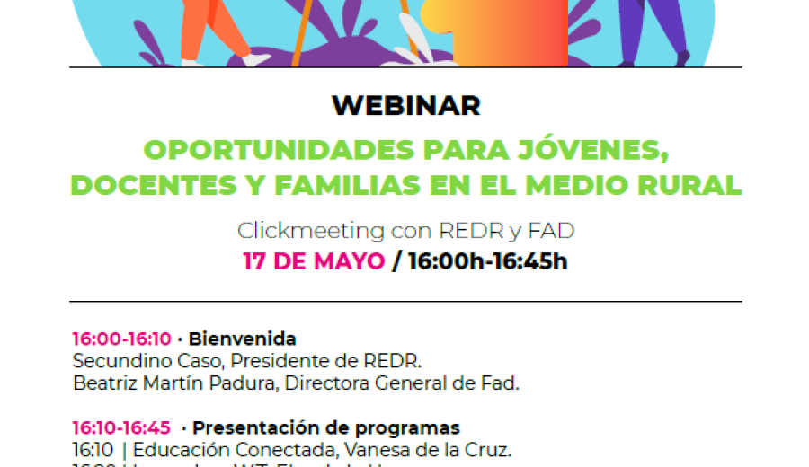 Fad y la REDR organizan un webinar para visibilizar diferentes iniciativas para el medio rural