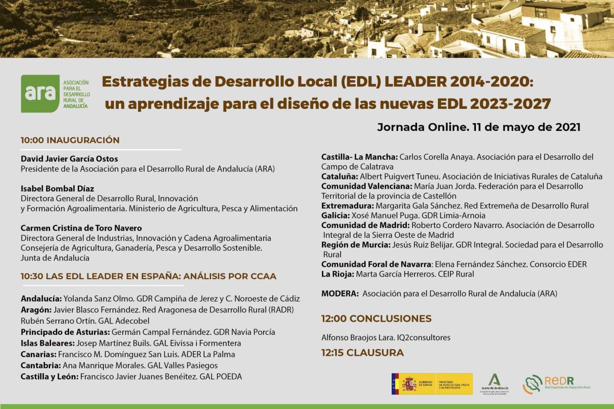 ARA reúne este martes a la práctica totalidad de los Grupos LEADER de España para planificar las estrategias de los territorios rurales en 2023-2027