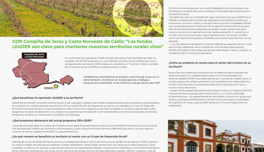 GDR Campiña de Jerez y Costa Noroeste de Cádiz: “Los fondos LEADER son clave para mantener nuestros territorios rurales vivos”