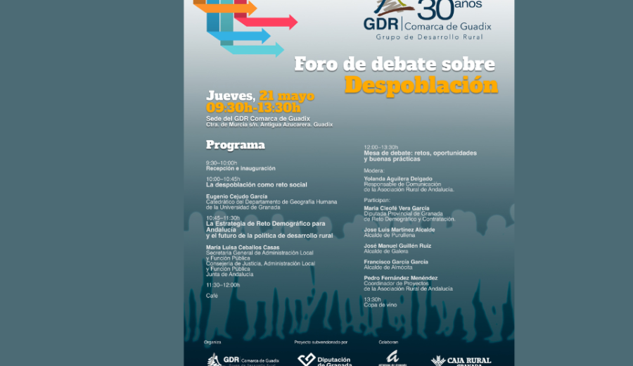 El GDR Comarca de Guadix organiza un foro de debate sobre despoblación