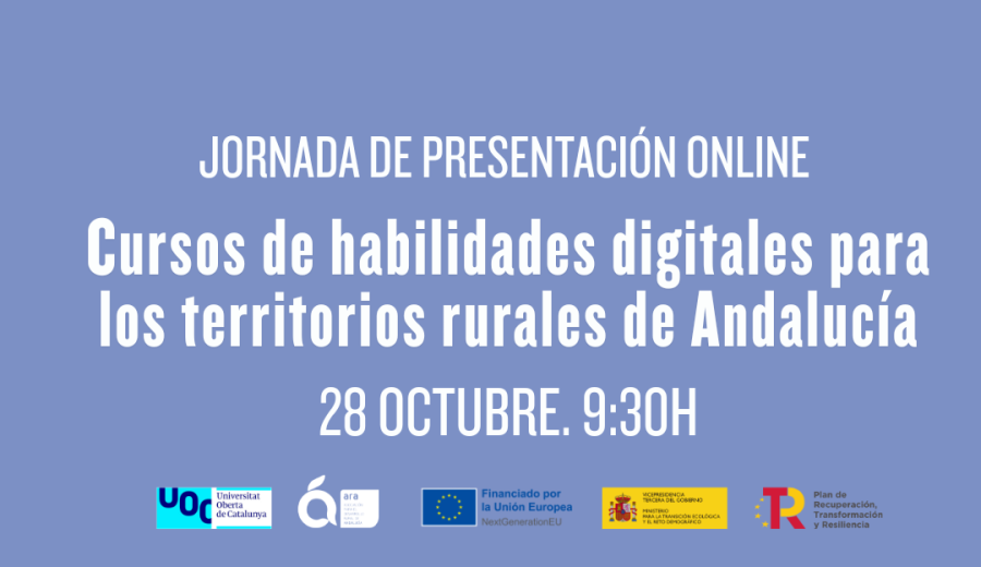 Presentación online “Cursos de habilidades digitales para los territorios rurales de Andalucía”