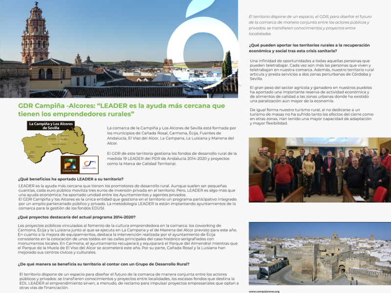 GDR Campiña-Alcores: “LEADER es la ayuda más cercana que tienen los emprendedores rurales”