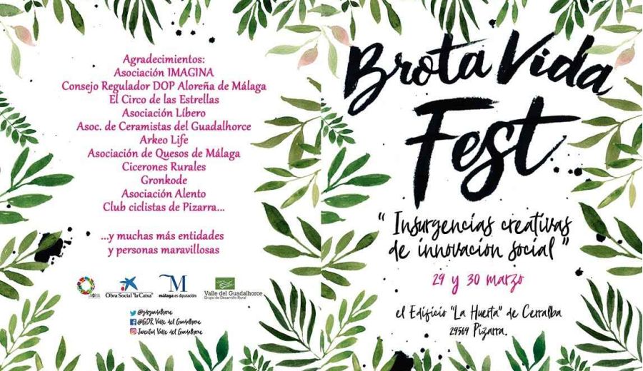 El GDR Valle del Guadalhorce presenta ‘Brota Vida Fest’, un festival para las iniciativas de emprendimiento social de la comarca