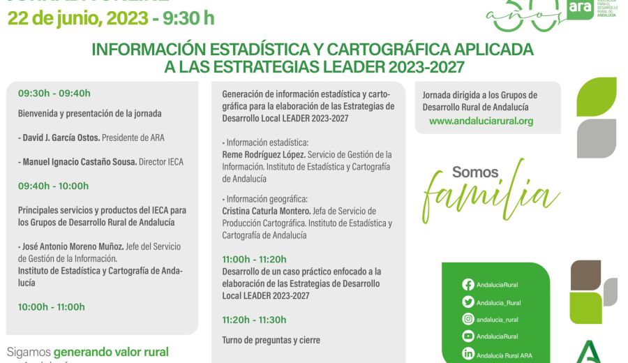 Información estadística y cartográfica aplicada a las Estrategias 2023-2027