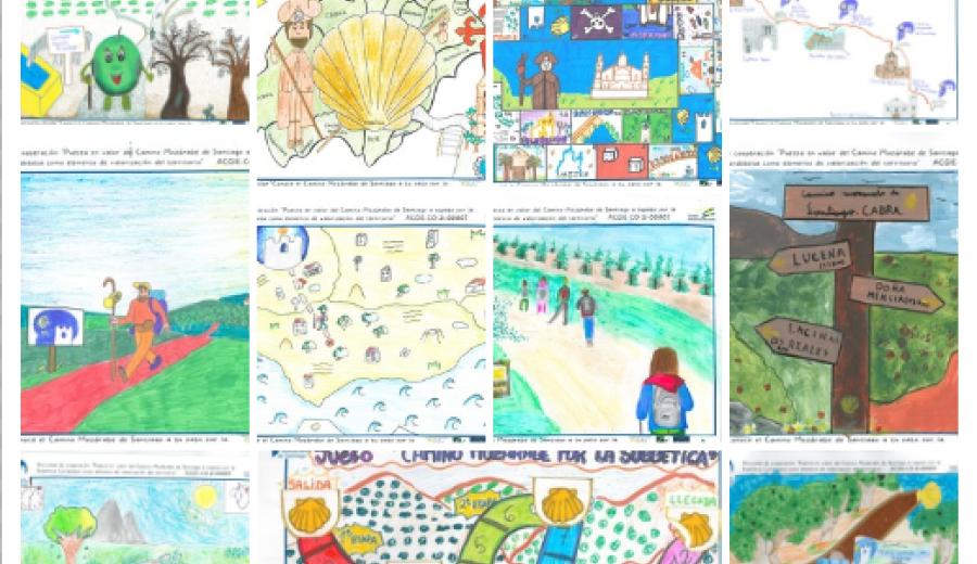 Cerca de 300 dibujos participan en el concurso escolar Camino Mozárabe de Santiago a su paso por la Subbética