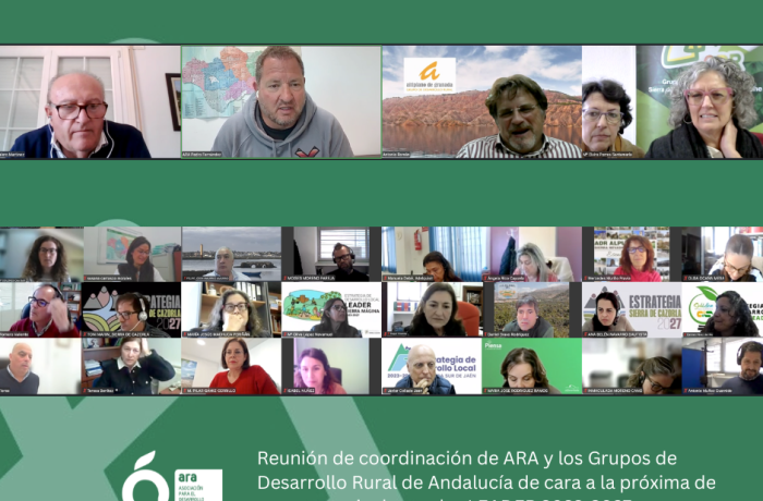 ARA reúne a los Grupos de Desarrollo Rural de Andalucía para avanzar en la convocatoria de ayudas LEADER 2023-2027