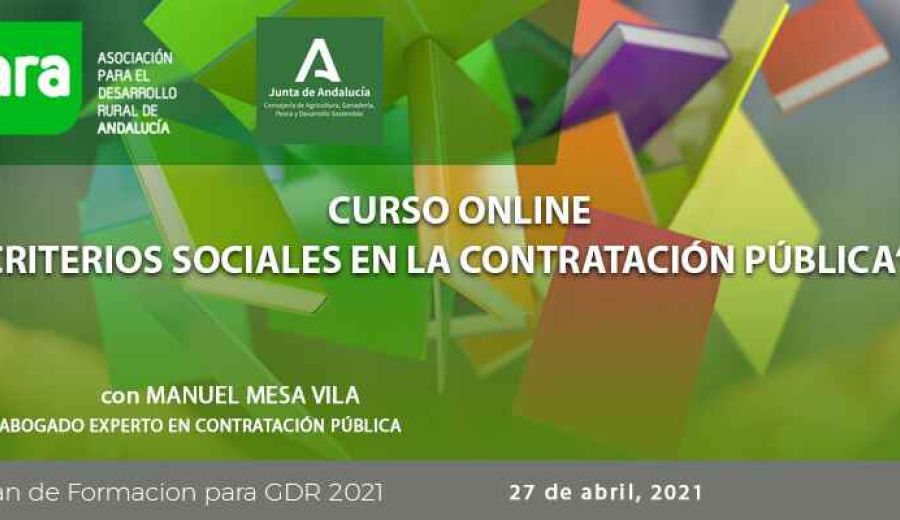 ARA organiza el curso online “Los Criterios Sociales en la Contratación Pública”