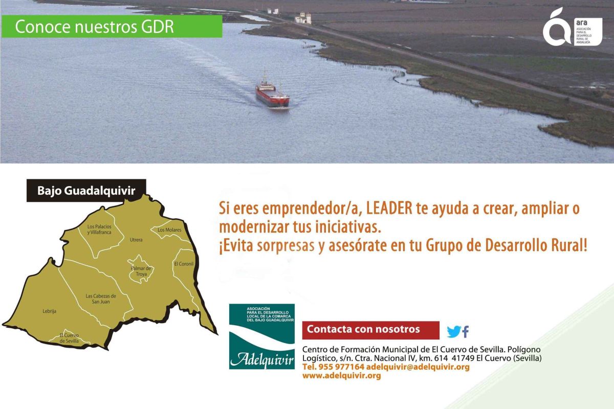 El GDR Bajo Guadalquivir “riega” de oportunidades esta comarca sevillana de campiñas y marismas
