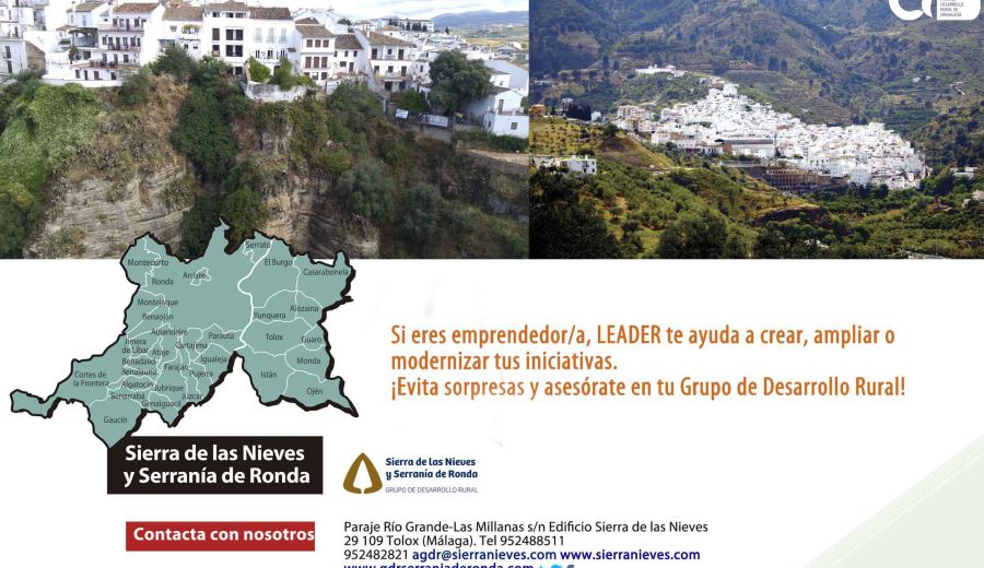 El GDR Sierra de las Nieves y Serranía de Ronda pide a Diputación de Málaga que incremente la cuota de financiación a los Grupos de Desarrollo Rural