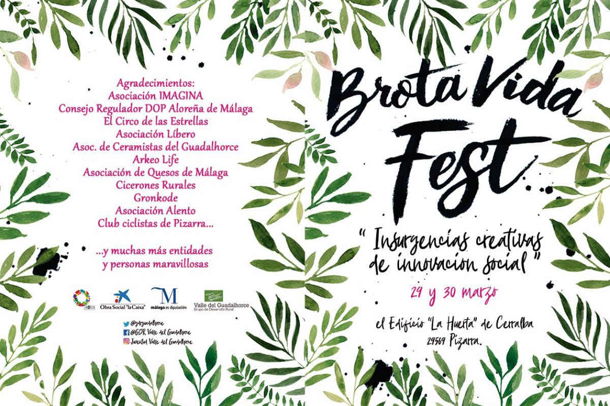 El GDR Valle del Guadalhorce presenta ‘Brota Vida Fest’, un festival para las iniciativas de emprendimiento social de la comarca