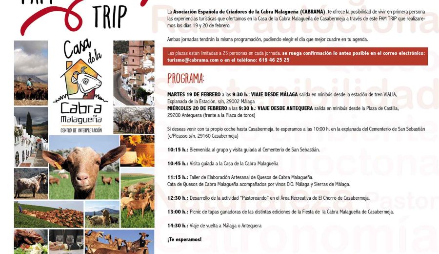 Los criadores de la Cabra malagueña organizan un famtrip para conocer esta especie