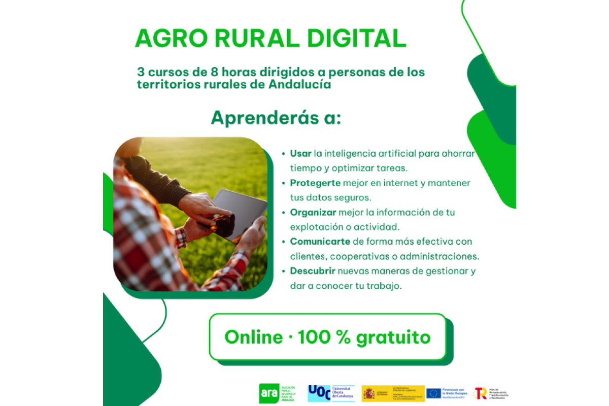Cursos Agro rural digital para los territorios rurales de Andalucía