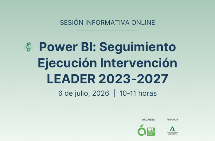 Sesión informativa POWER BI. Seguimiento ejecución intervención LEADER 2023-2027