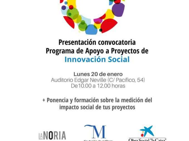 Presentación de la Convocatoria de Proyectos de Innovación Social 2020 de la Fundación Bancaria ‘la Caixa’ y la Diputación de Málaga