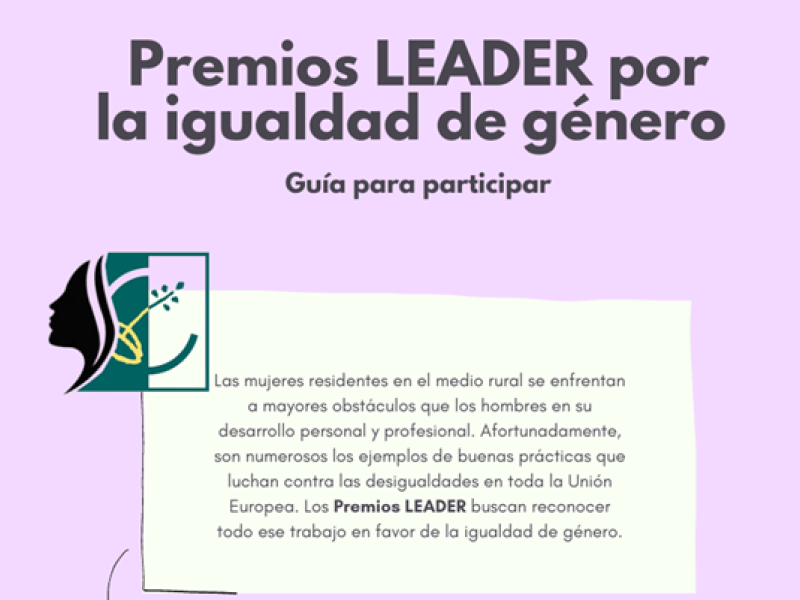 Convocatoria a nivel europeo de los Premios LEADER por la igualdad de género