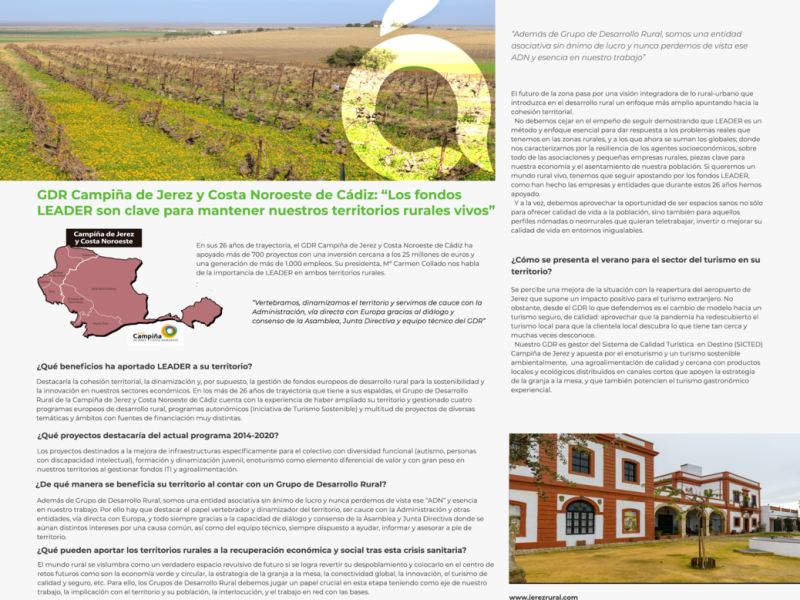 GDR Campiña de Jerez y Costa Noroeste de Cádiz: “Los fondos LEADER son clave para mantener nuestros territorios rurales vivos”