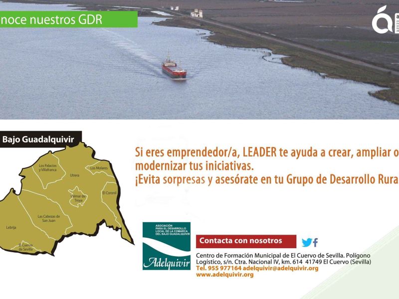El GDR Bajo Guadalquivir “riega” de oportunidades esta comarca sevillana de campiñas y marismas