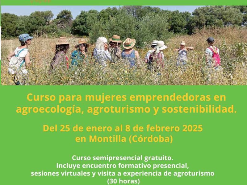 Formación para mujeres en agroecología, agroturismo y sostenibilidad en Montilla