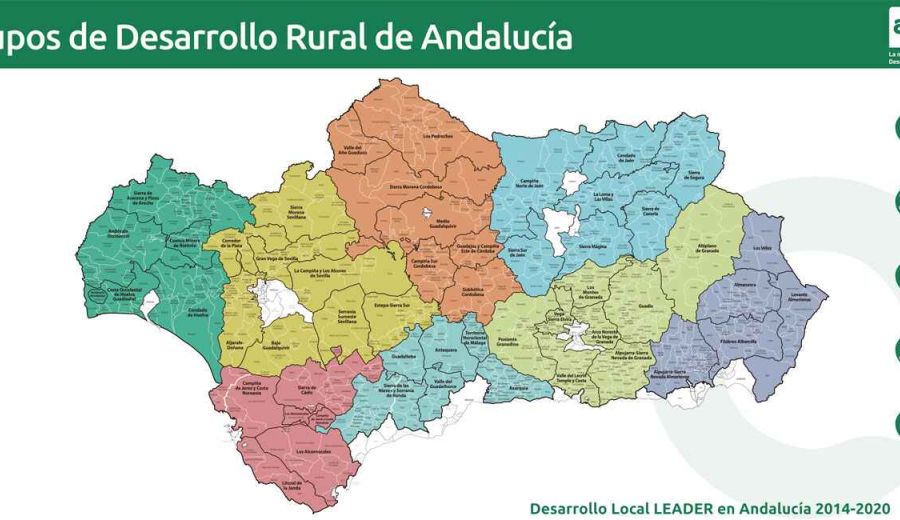 Agricultura publica ayudas de la submedida 19.2 LEADER para proyectos propios de los GDR de Andalucía