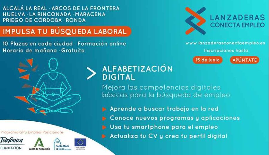 Andalucía contará en junio con siete proyectos de Alfabetización Digital para la búsqueda de empleo