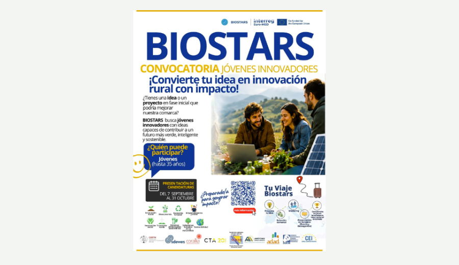 Aljarafe-Doñana abre la convocatoria BIOSTARS para impulsar el talento joven del Aljarafe-Doñana