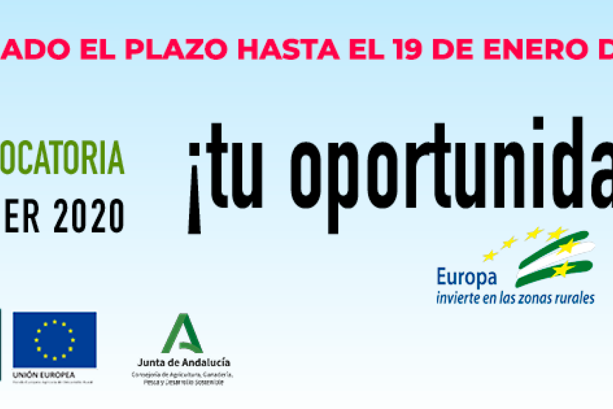 Ampliado el plazo de presentación de proyectos a la convocatoria LEADER 2020