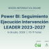 Sesión informativa POWER BI. Seguimiento ejecución intervención LEADER 2023-2027
