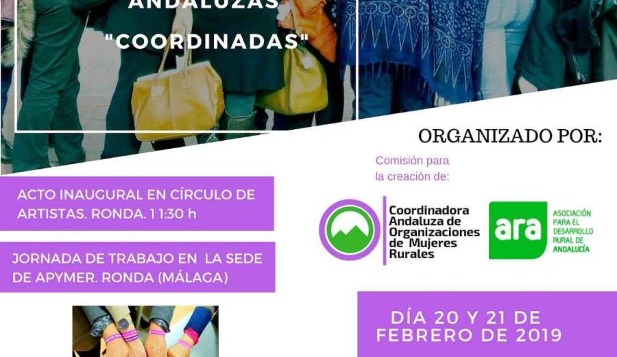    Ronda acoge los días 20 y 21 de febrero un Encuentro de Organizaciones de Mujeres Rurales Andaluzas